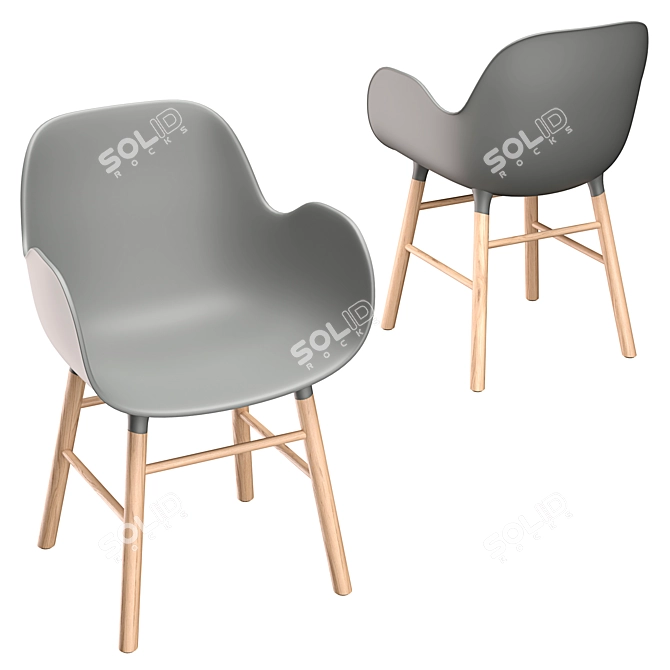 Elegant Armchair by Normann Copenhagen 3D model image 3