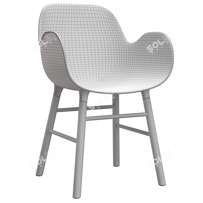 Elegant Armchair by Normann Copenhagen 3D model image 4