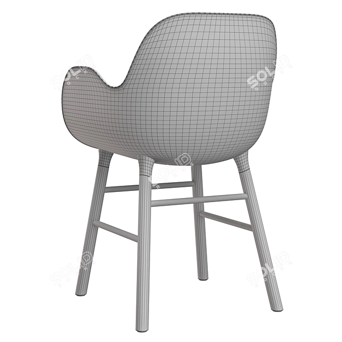 Elegant Armchair by Normann Copenhagen 3D model image 5