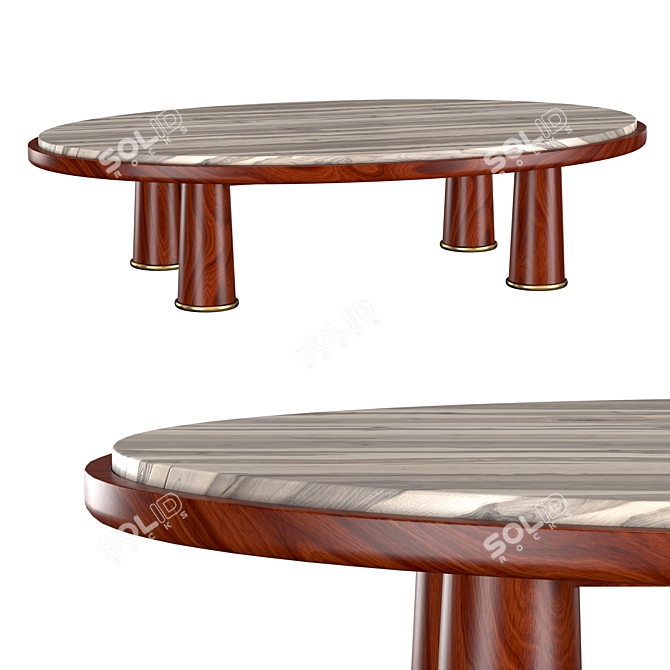Poolside Table S060: Stylish Outdoor Furniture 3D model image 1