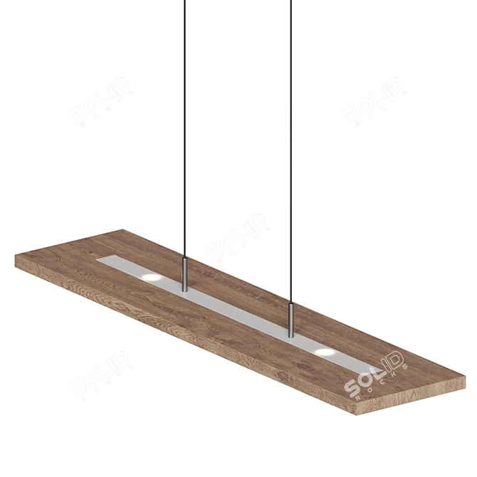 Vix Linear Pendant Light 3D model image 2
