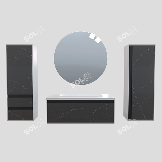 Sleek PANDORA P1302 Pencil Case 3D model image 3