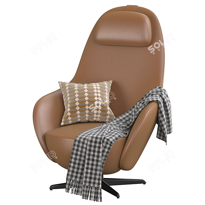 Italia Harbor Laidback Armchair: Luxurious Comfort for Your Space 3D model image 1