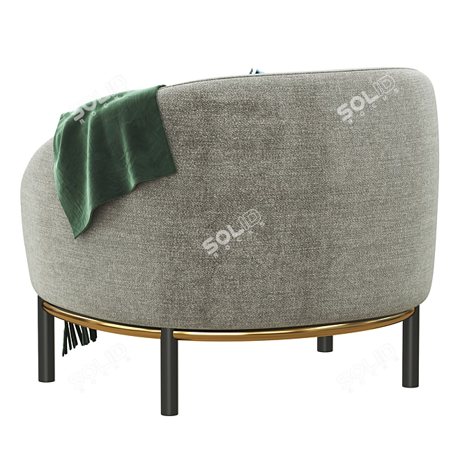 Yoisho Small Armchair: Modern Design and Comfort 3D model image 6