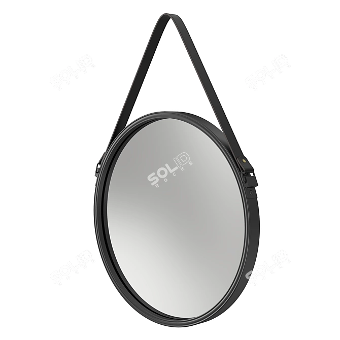 Barbier Circle Mirror: Black, 41 cm 3D model image 2