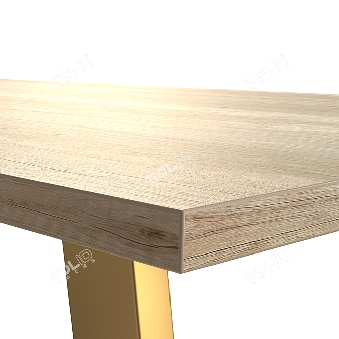 Atlant-4 Oak Nebraska OM Dining Table 3D model image 2