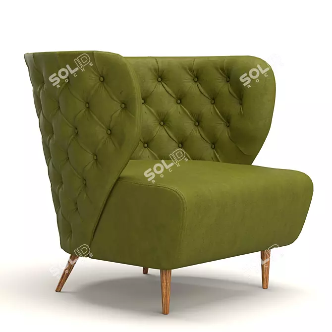 Modern Fado Armchair: 3D Model 3D model image 1