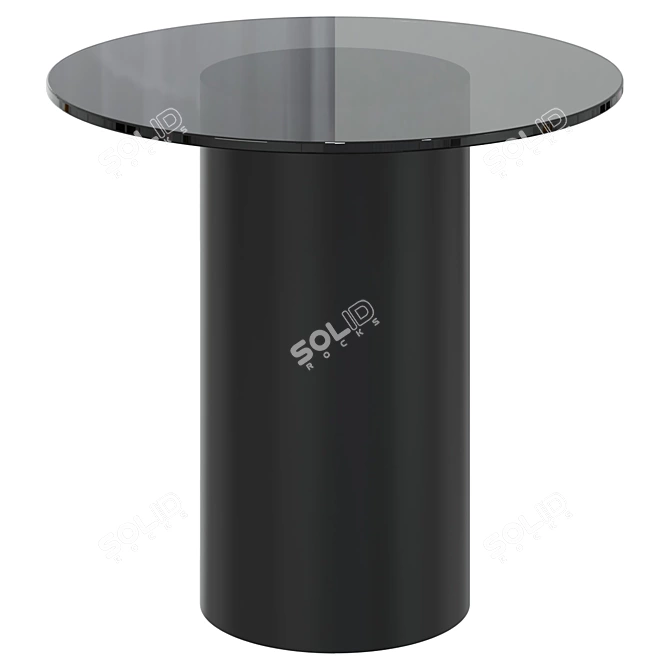 Modern Metal and Glass Coffee Table 3D model image 1