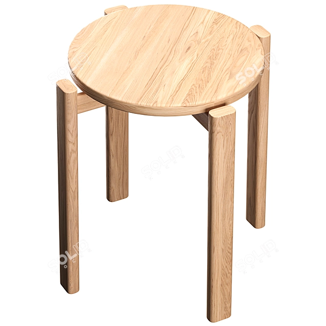 Streamline Stool: Modern Design & Optimal Comfort 3D model image 2