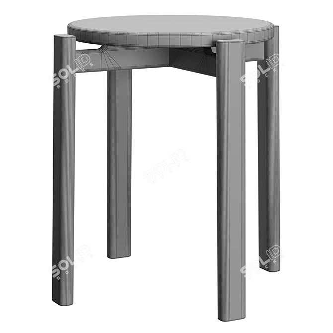 Streamline Stool: Modern Design & Optimal Comfort 3D model image 3