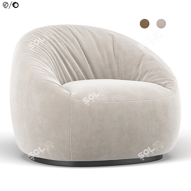 Elegant Hana Armchair: Modern Comfort 3D model image 1