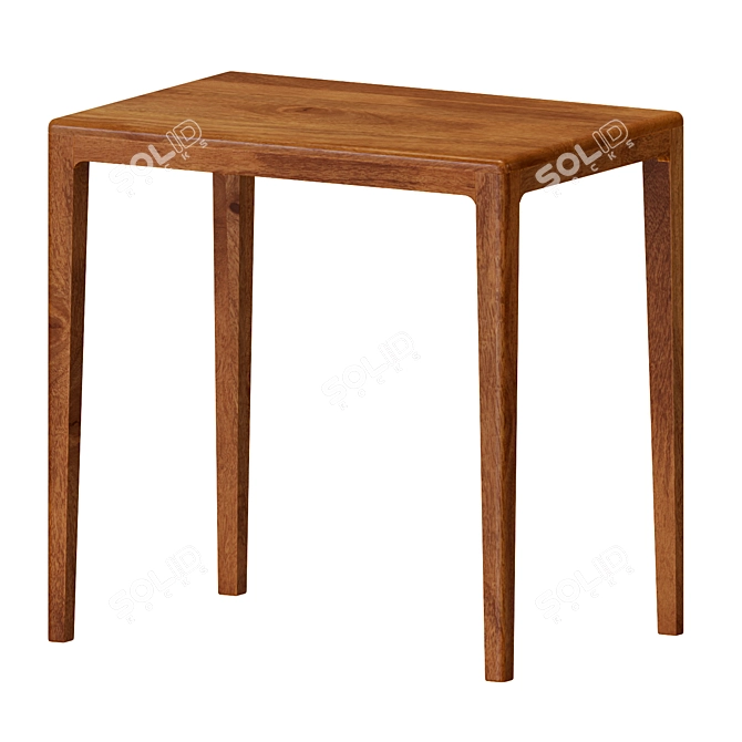 Modern Zara Wooden Table Set 3D model image 2