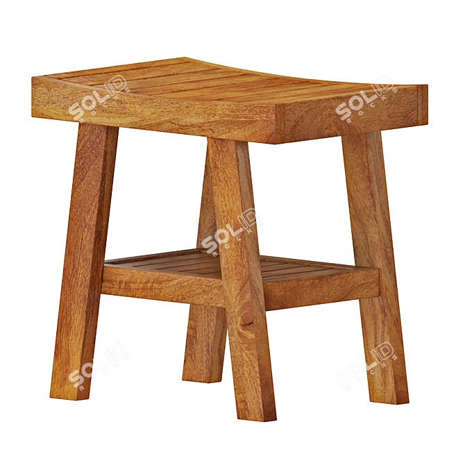 Modern Zara Wooden Table Set 3D model image 3