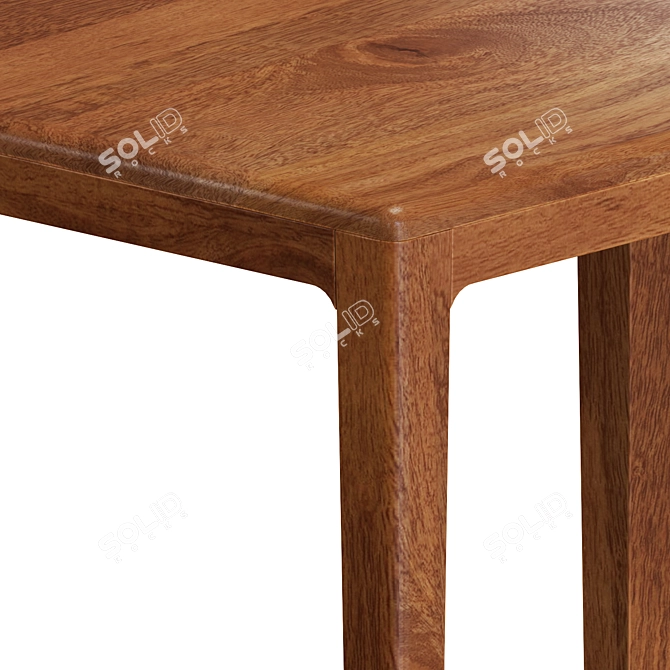 Modern Zara Wooden Table Set 3D model image 5
