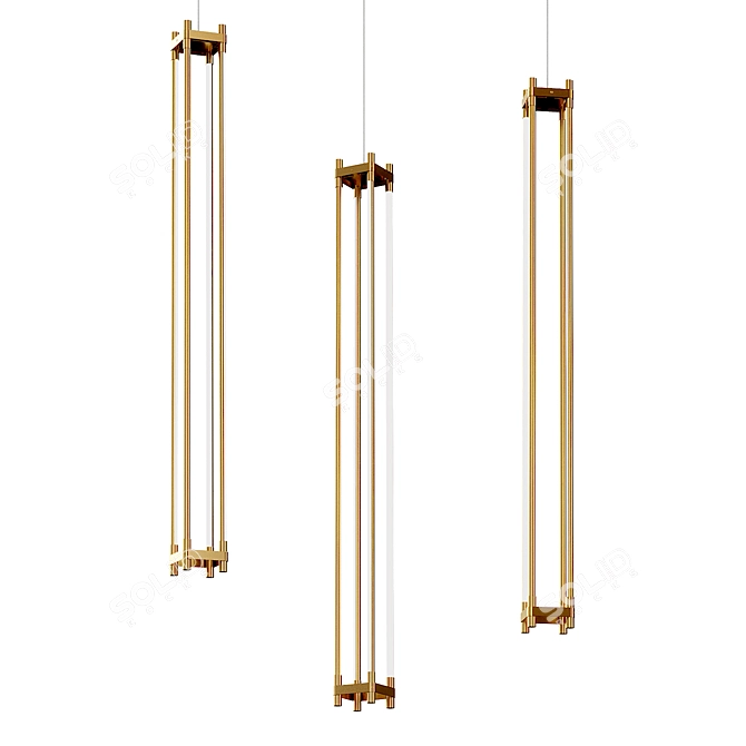 Modern Shoot Pendant Lamp 3D model image 1