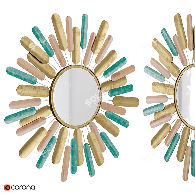 Luxurio | Round Wall Mirror 3D model image 1