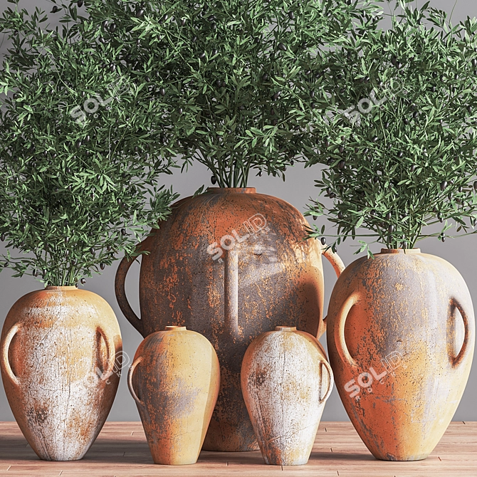 Olive Indoor Plant Set 08: Stunning 3D Models 3D model image 4