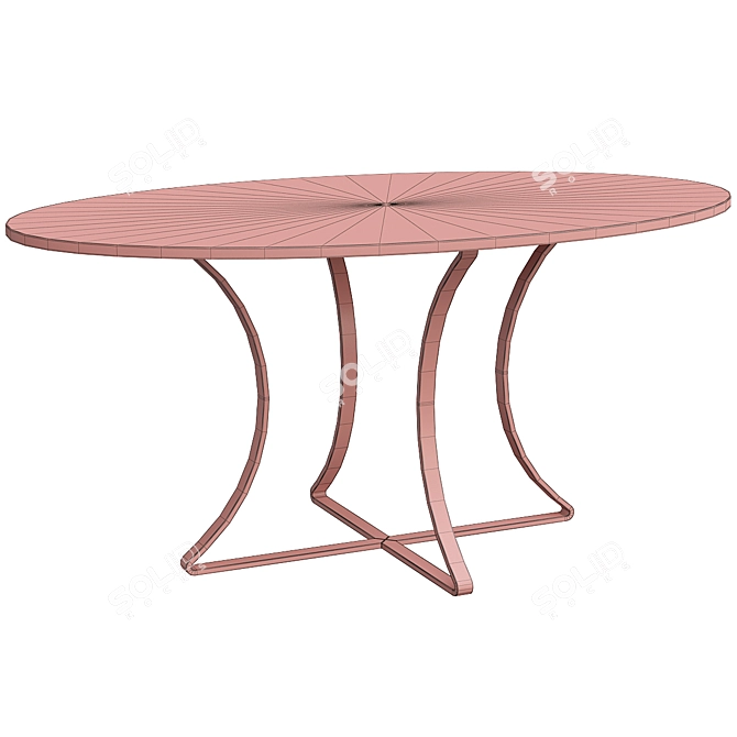 Houston Dining Table: Stylish and Spacious 3D model image 2