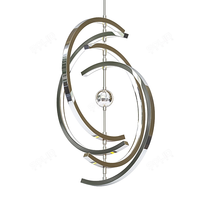 Elegant LED Pendant Light 3D model image 1