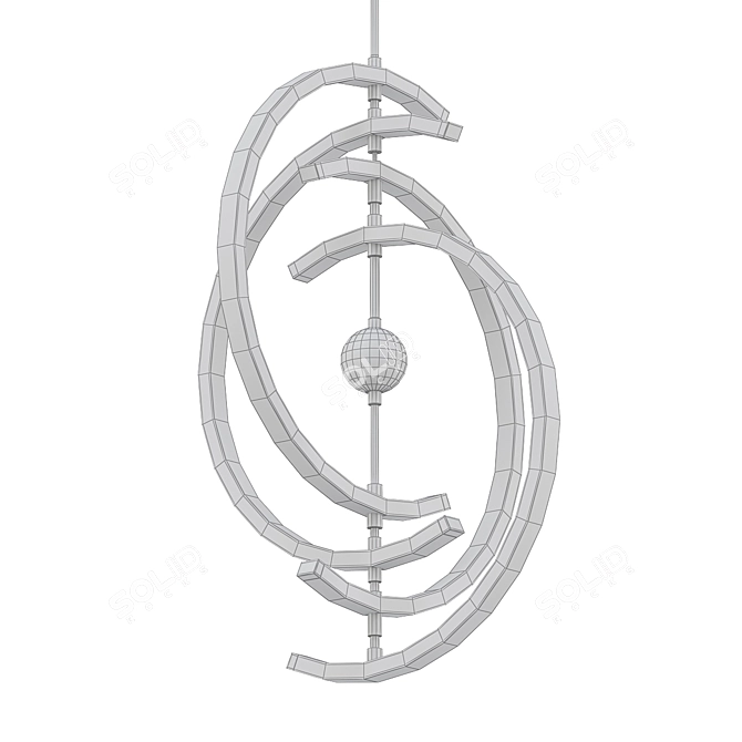Elegant LED Pendant Light 3D model image 2