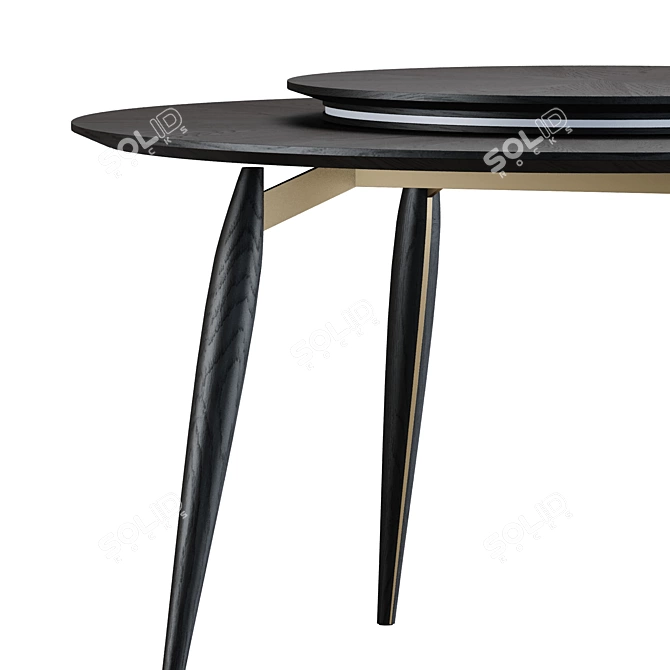 Elegant Olivya Stone Dining Table 3D model image 3