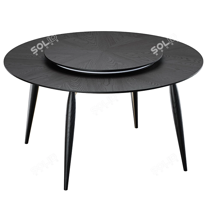 Elegant Olivya Stone Dining Table 3D model image 6