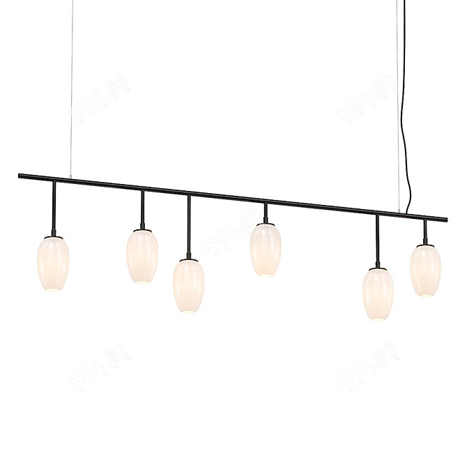 Brazilian Minimalist Pendant Light: Cacau 3D model image 1