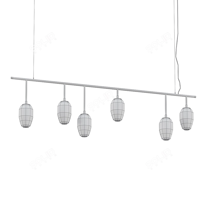 Brazilian Minimalist Pendant Light: Cacau 3D model image 2