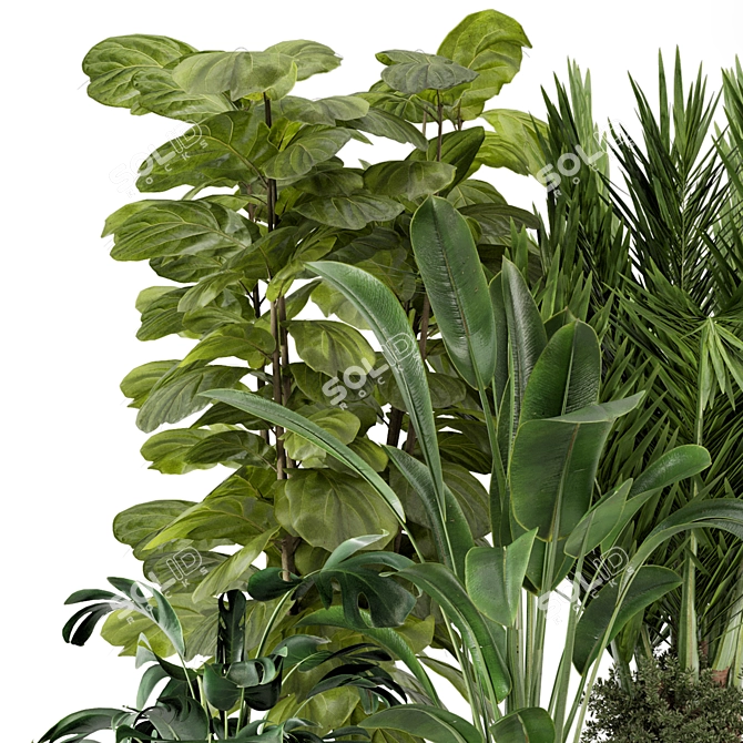 Ferm Living Bau Pot Large - Set 333: Stylish Indoor Plants 3D model image 3