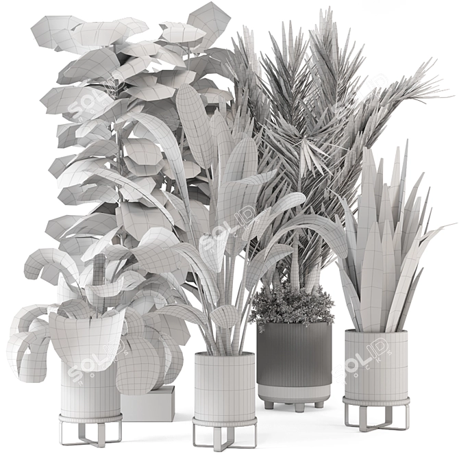 Ferm Living Bau Pot Large - Set 333: Stylish Indoor Plants 3D model image 7