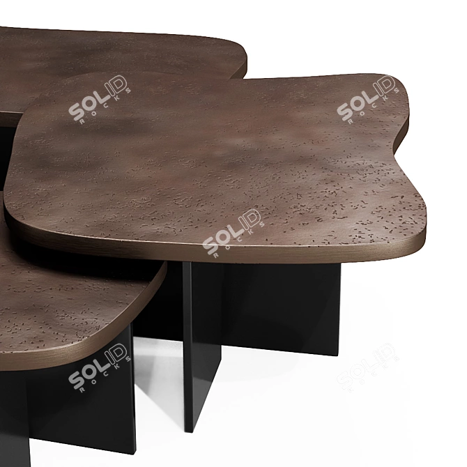 Douglas Fanning Fannd Set - Elegant Table Trio 3D model image 2
