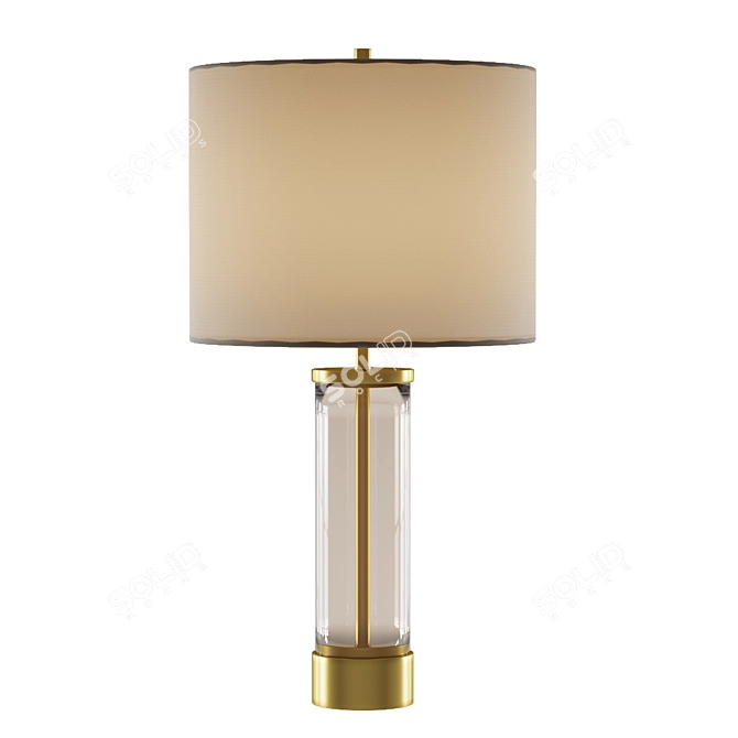 Sleek Acrylic Table Lamp 3D model image 2