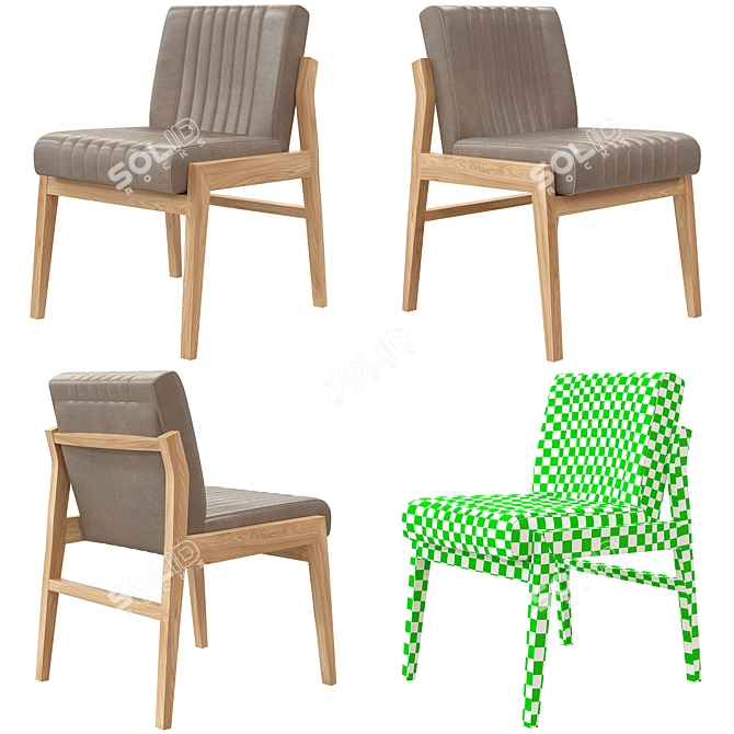 Elegant Alice Dining Chair 3D model image 5