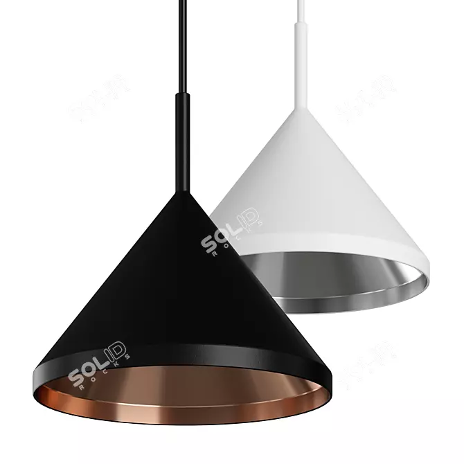 Elegant Sutton Pendant Lamp 3D model image 1