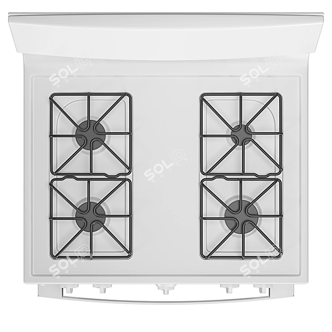 GE 4-Burner Gas Range - Freestanding 3D model image 4