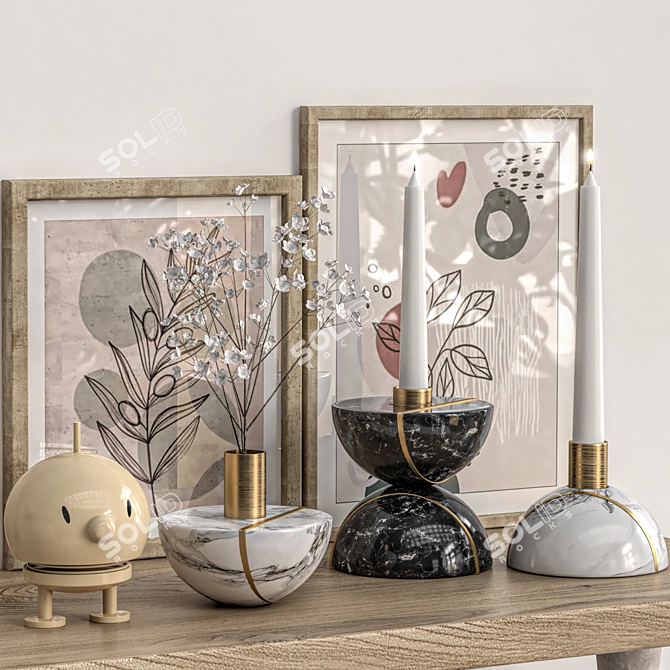 Elegant 31-Piece Decor Set 3D model image 3