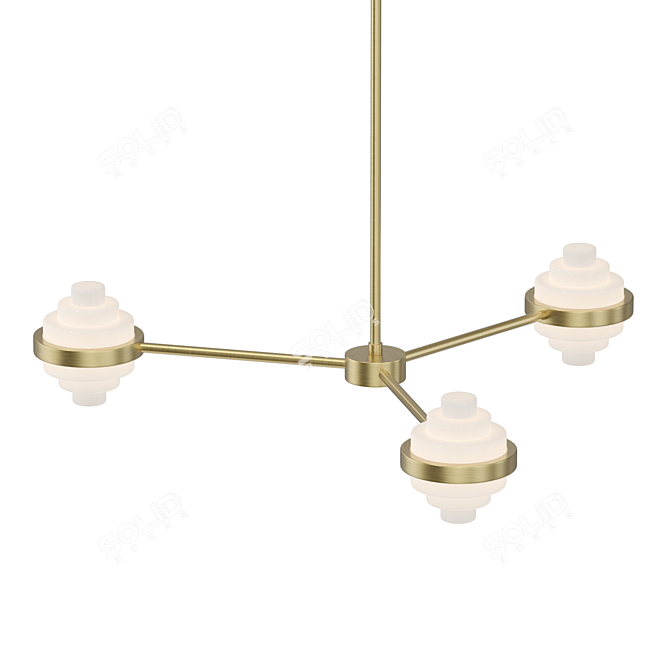 Marble Pyramid Pendant Lamp 3D model image 3