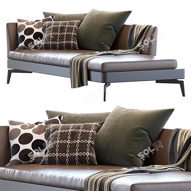 Feel Good Chaiselongue - Designer Flexform 3D model image 3