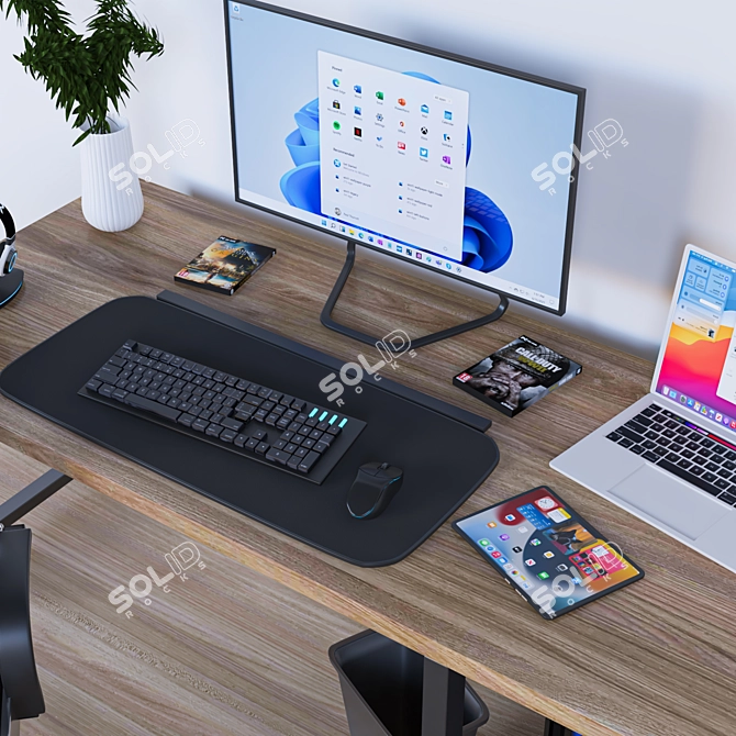 Superior Office Furniture Set 3D model image 2