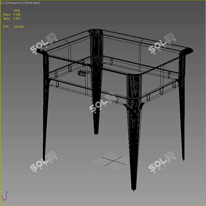 Elegant Furman Bedside Table 3D model image 3