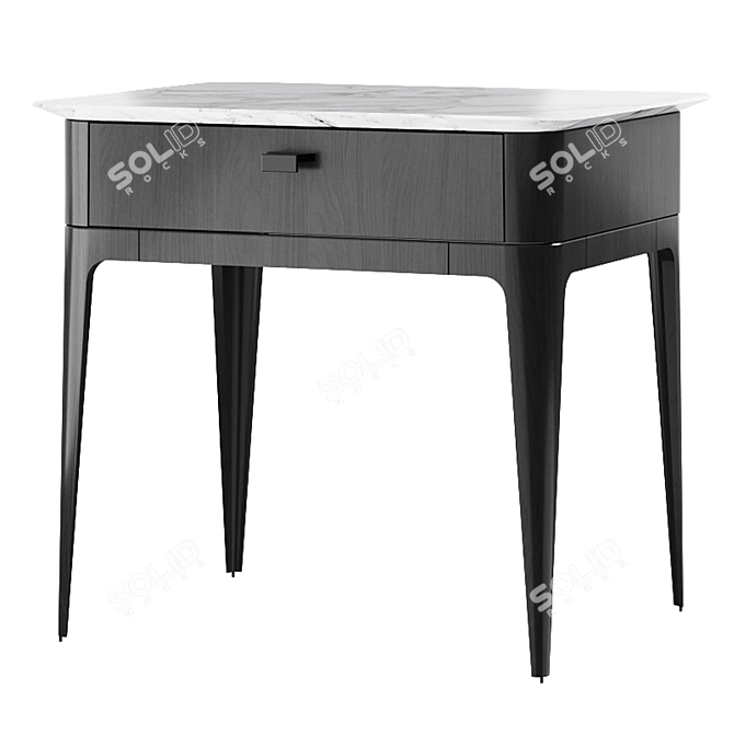 Elegant Furman Bedside Table 3D model image 4