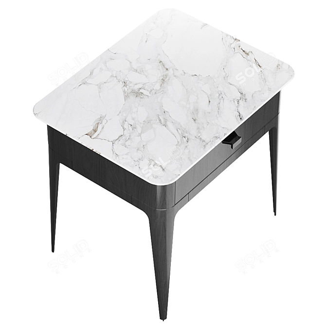 Elegant Furman Bedside Table 3D model image 5