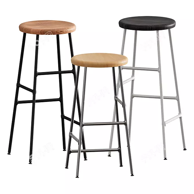 Cornet Bar Stool: Innovative Design & Quality Craftsmanship 3D model image 1