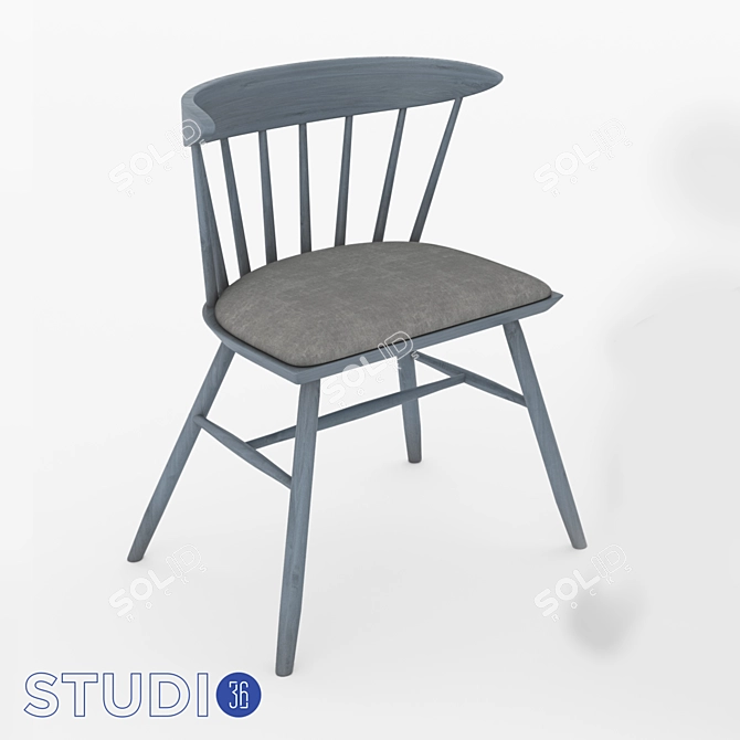 Dialma Brown Chairs: Stylish and Sturdy 3D model image 3