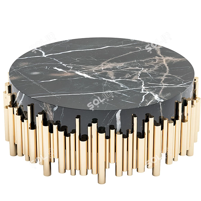 Elegant Round Bonetti Center Table 3D model image 1
