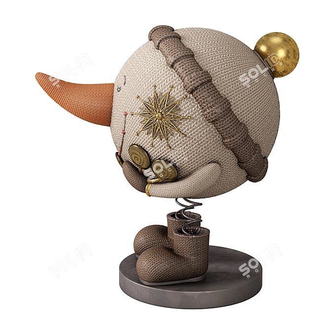 Magical Snowman Figurine 3D model image 2