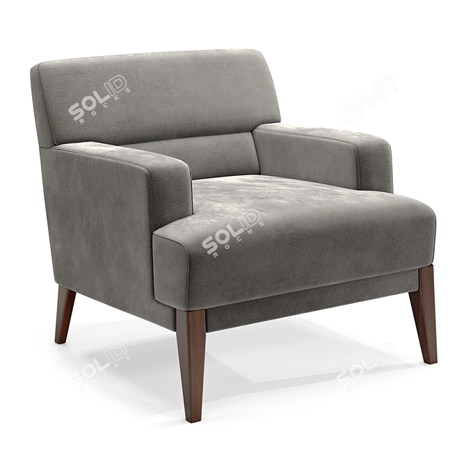 Brompton Lounge Chair: Elegant and Comfortable 3D model image 3