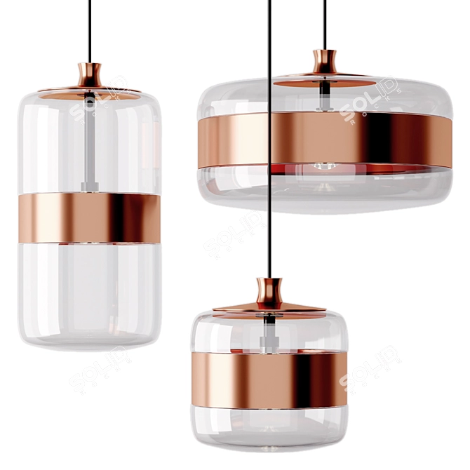 FUTURA SP Pendant: Sleek and Modern Design 3D model image 1