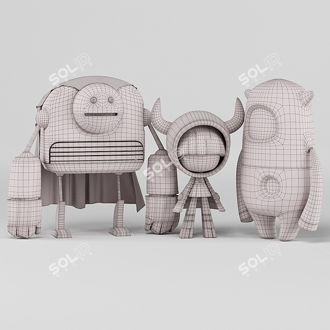 Robot Friends: 3D Models for V-Ray & Corona 3D model image 2