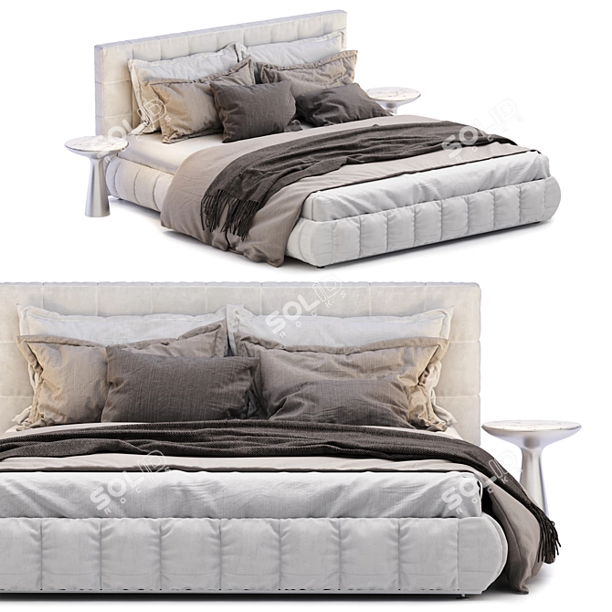 Luxury Sax Bed - Modern, UV Mapped 3D model image 1